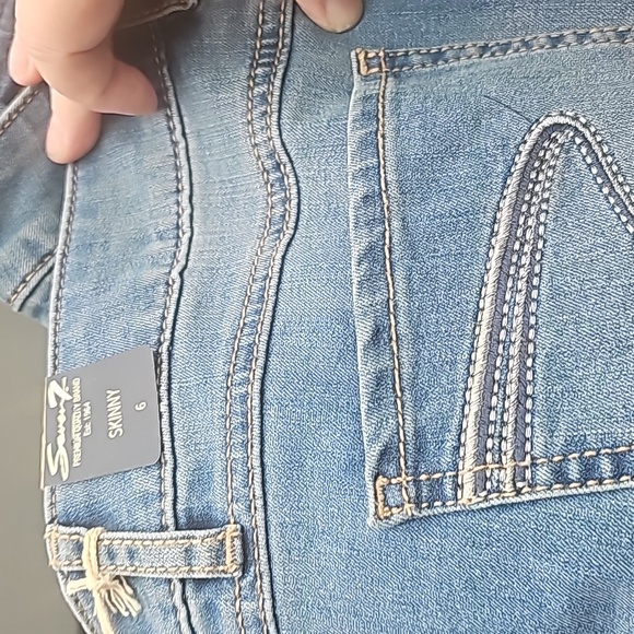 Seven 7 High Rise Skinny Jeans Size 6 Venus Blue 4-way stretch NWT MSRP $64 - Picture 8 of 15